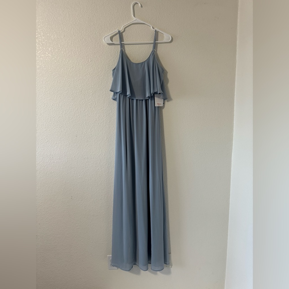 Show Me Your Mumu Caitlin Ruffle Maxi - Size XXS Blue Chiffon